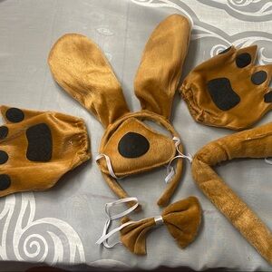 New Syhood Puppy Dog Costume Set Headband, Bow tie, Nose, Tail, Paw Gloves Ears